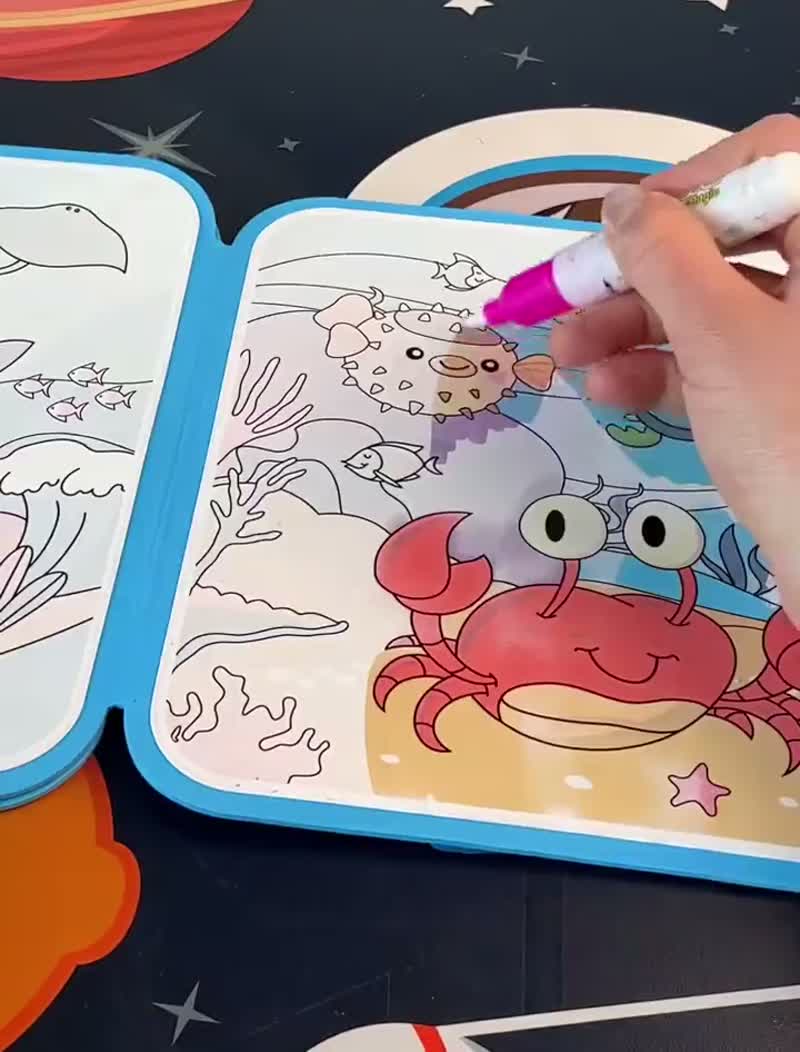 El dibujo apareciendo a color