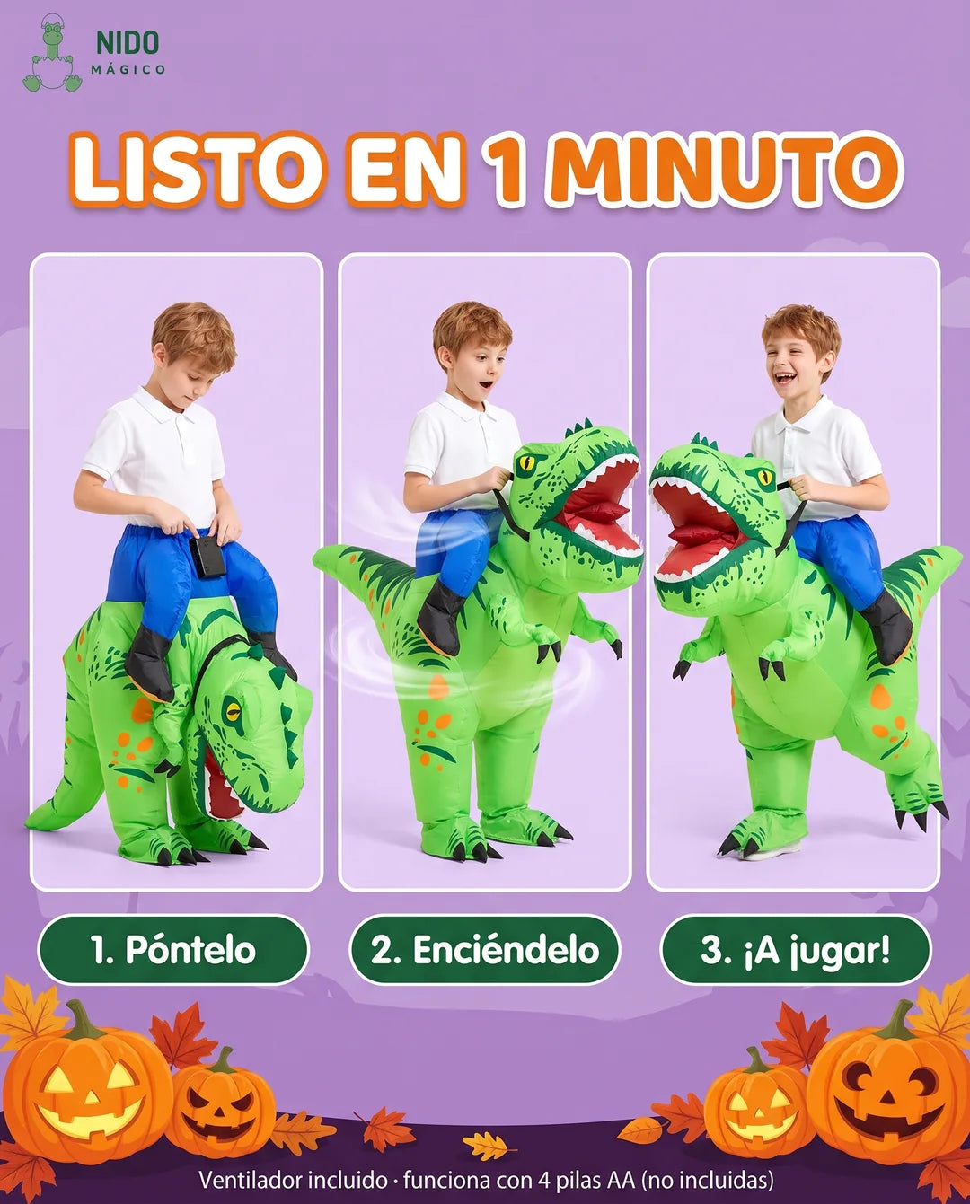 Listo en 1 minuto: póntelo, enciéndelo y a jugar