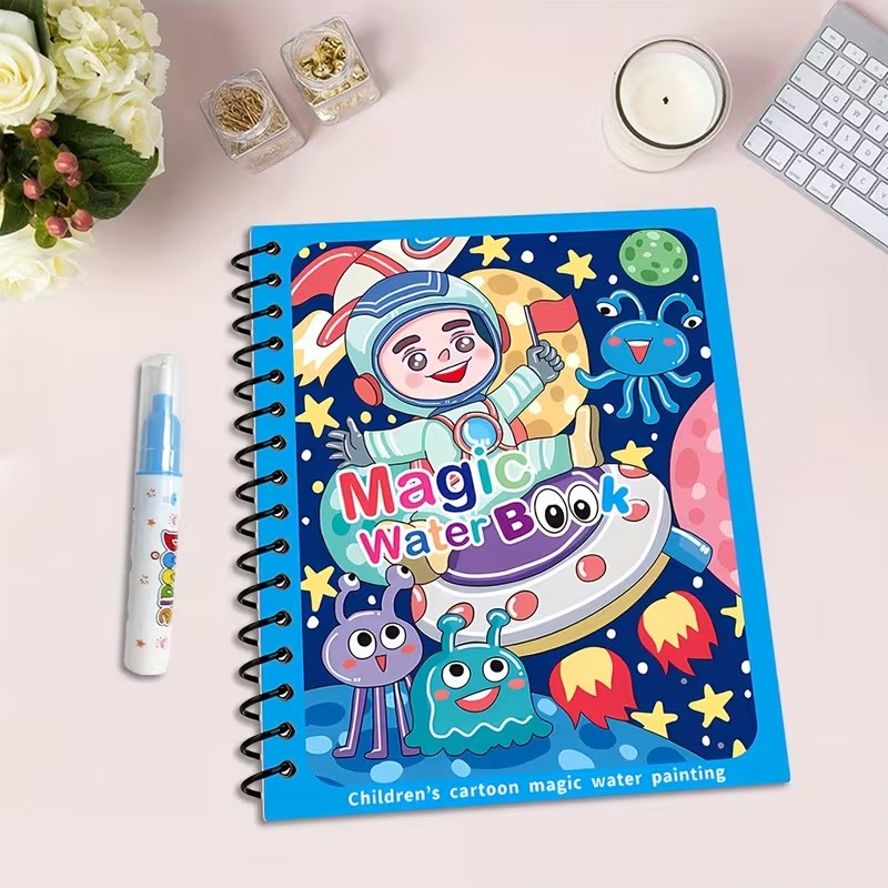 Libro Mágico de Agua diseño espacio, con su marcador