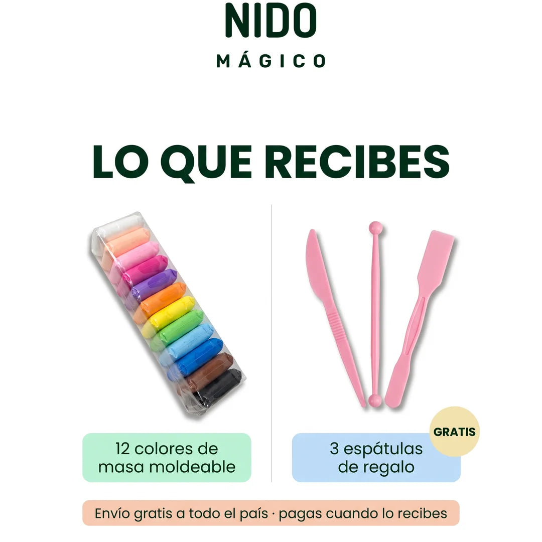 Lo que recibes: 12 colores y 3 espátulas