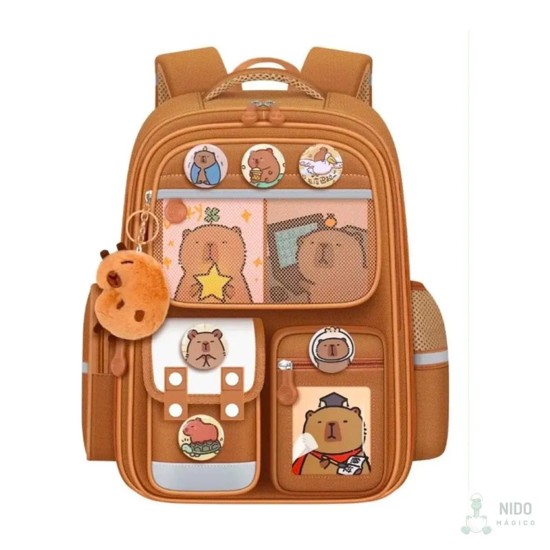 El morral capibara de frente