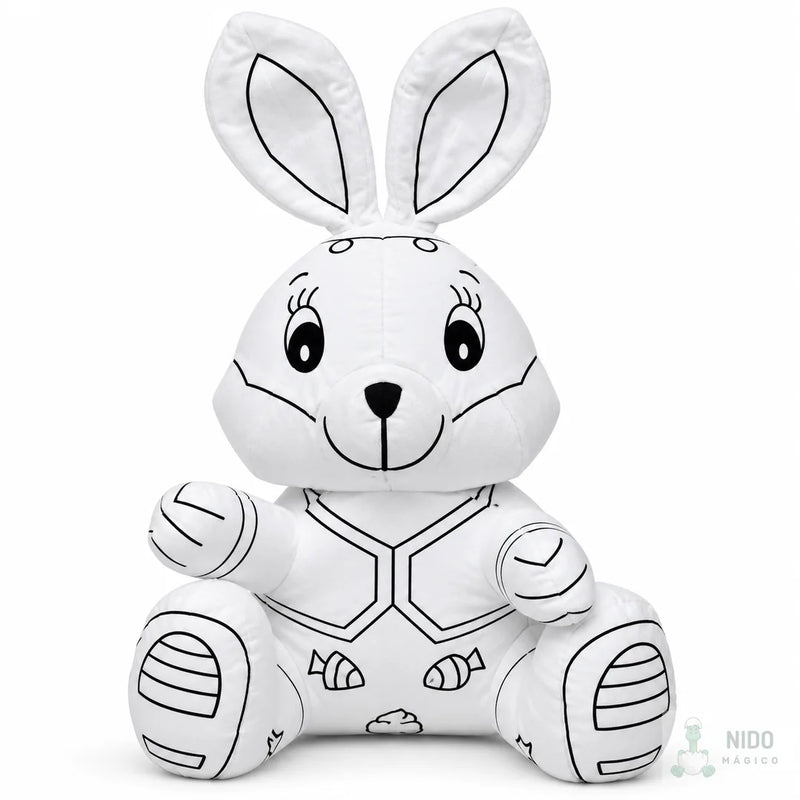 Peluche de conejo en blanco