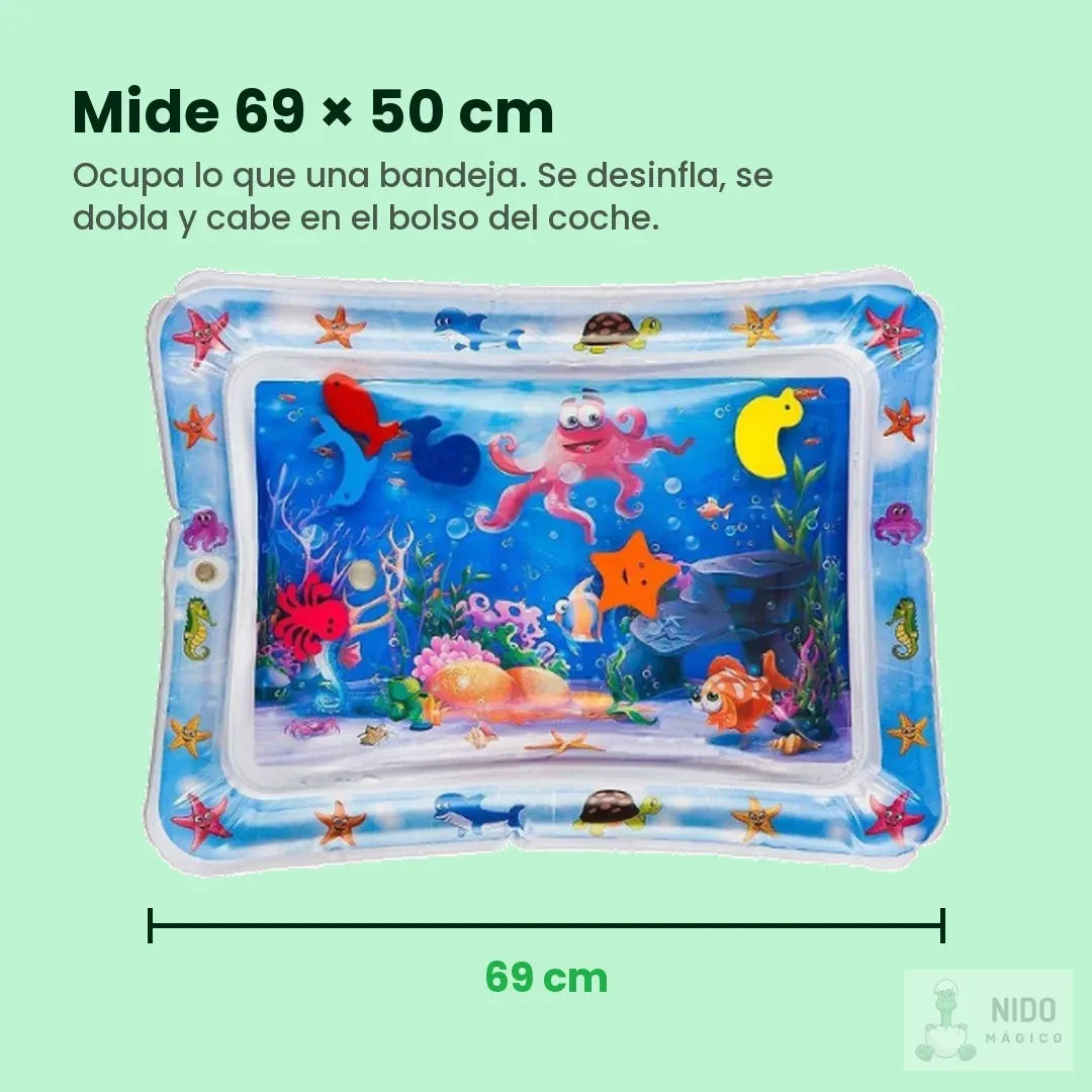 El tapete mide 69 por 50 centímetros