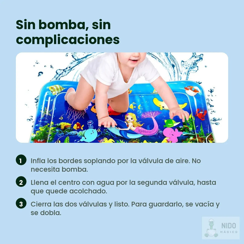 Cómo se infla y se llena el tapete